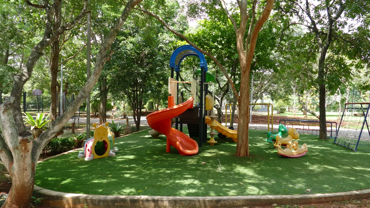 Playground under the trees
